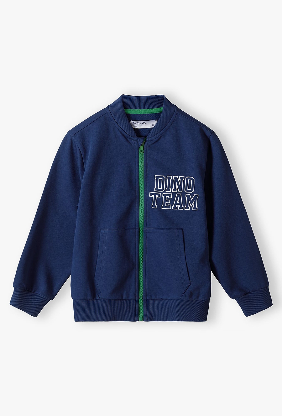 Bluza dresowa granatowa dla chłopca typu bomber