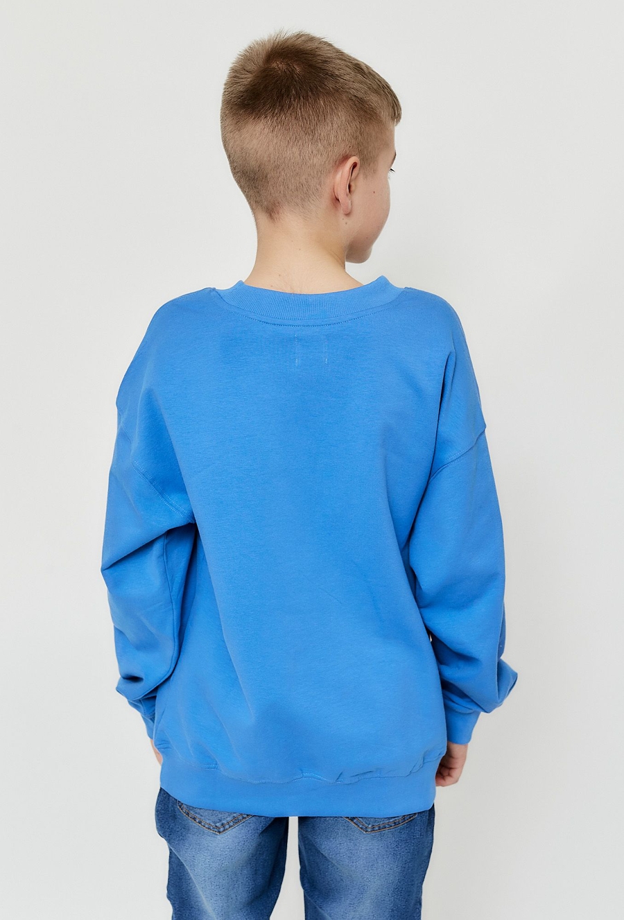 Klasyczna niebieska bluza nierozpinana
