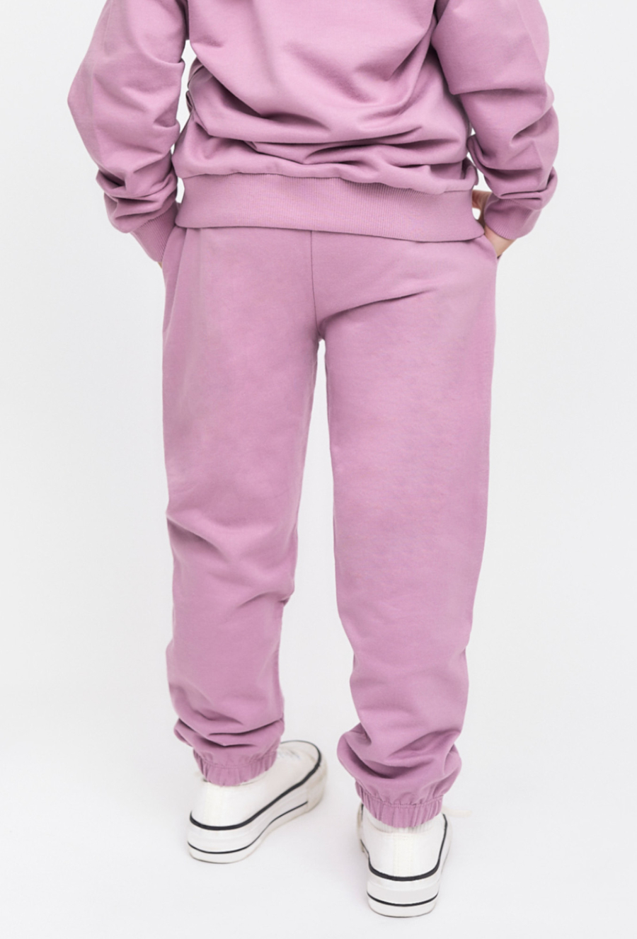 Fioletowe spodnie dresowe dla dziewczynki - regular - 510.15.
