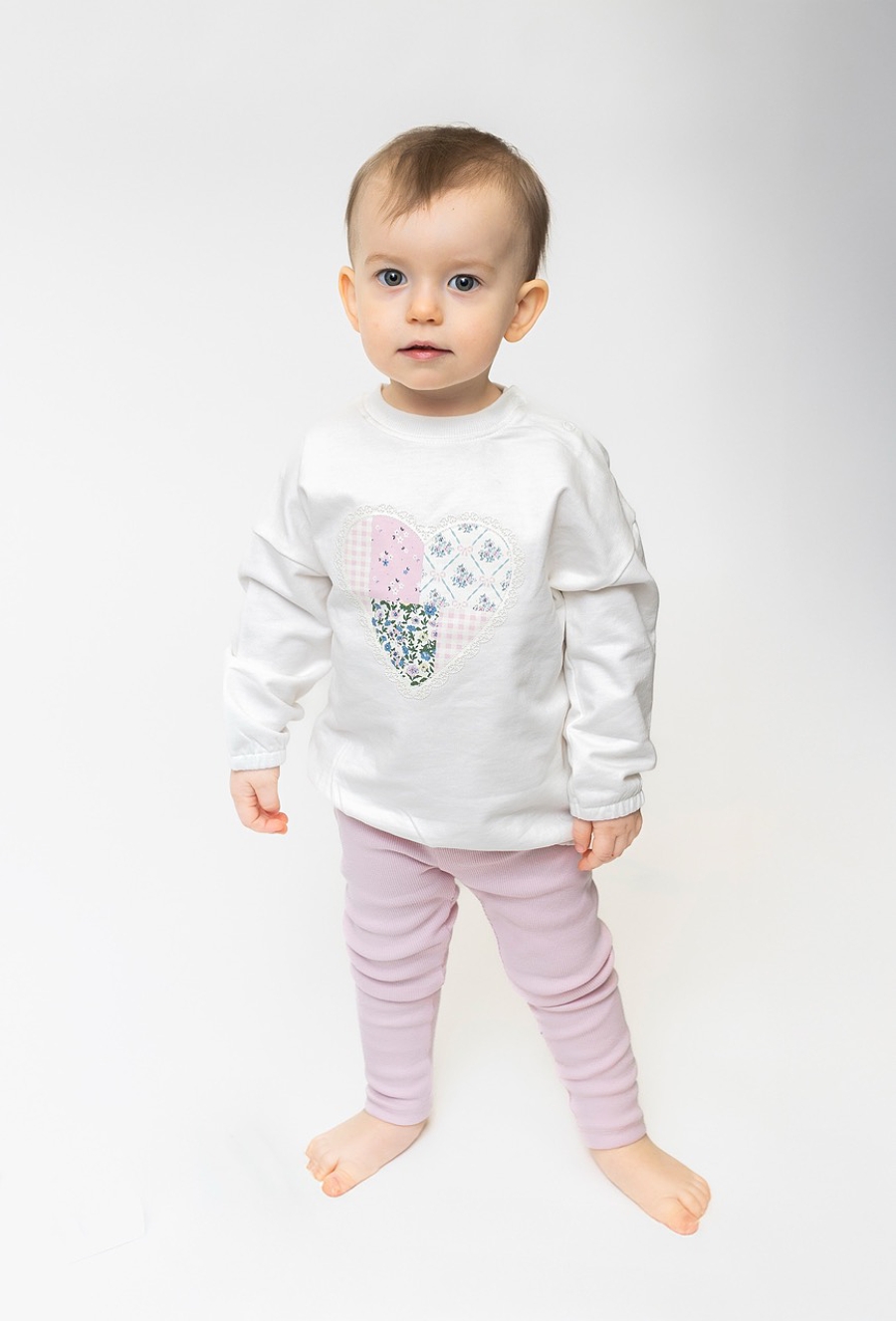Komplet niemowlęcy dla dziewczynki - bluza i różowe leginsy