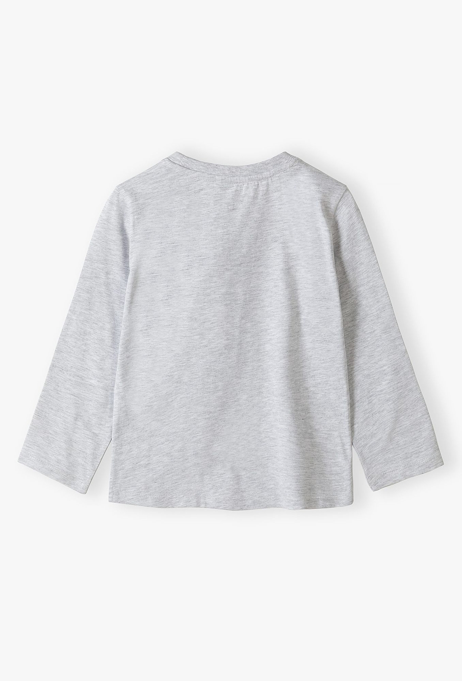 Szara dzianinowa bluzka z długim rękawem - Basic - 510.15.