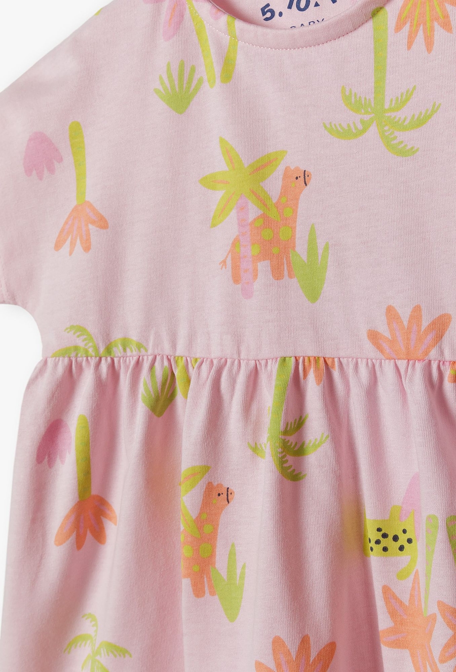 Kolorowa bawełniana sukienka na lato dla niemowlaka - 510.15.