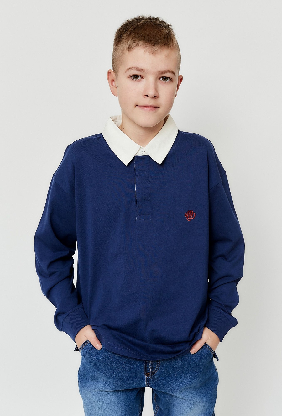 Bluza z kołnierzykiem - granatowa - Limited Edition