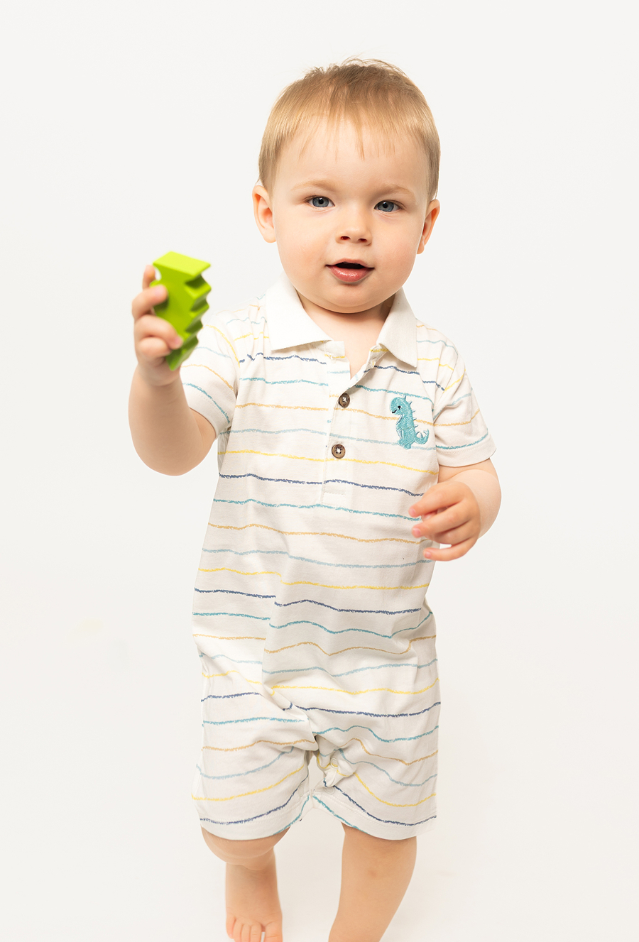 Pajacyk ótki niemowlęcy z kołnierzykiem