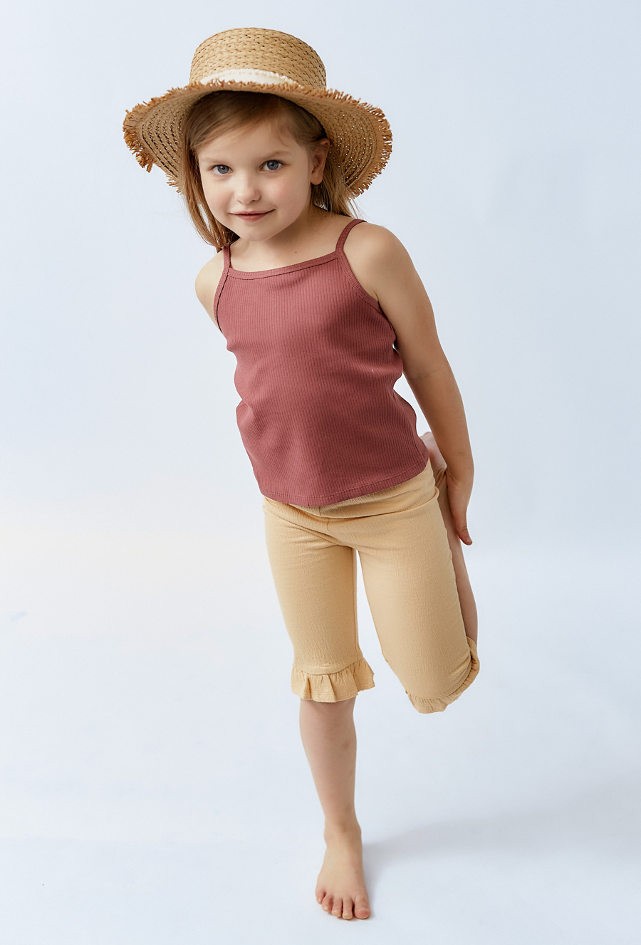 Legginsy rybaczki z falbanką