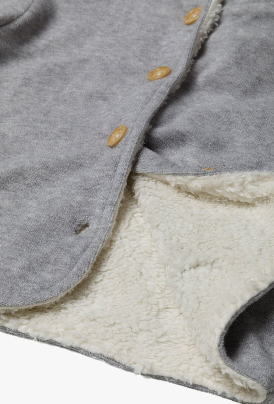 Szara bluza dresowa niemowlęca z kapturemi - 510.15.