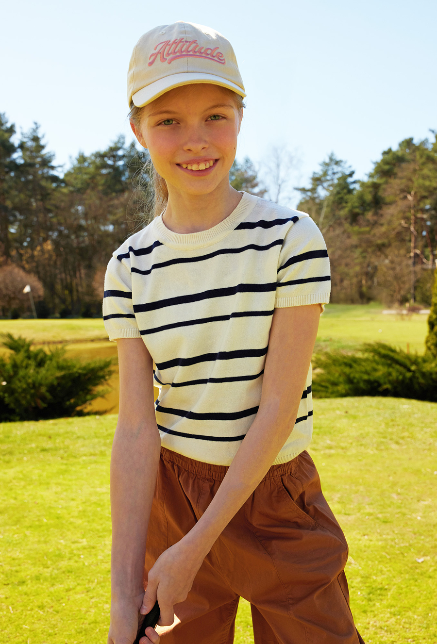 Koszulka w granatowe paski