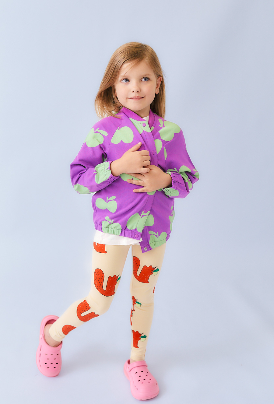 Bluza dziewczęca z jabłuszkami. rozpinana - Limited Edition