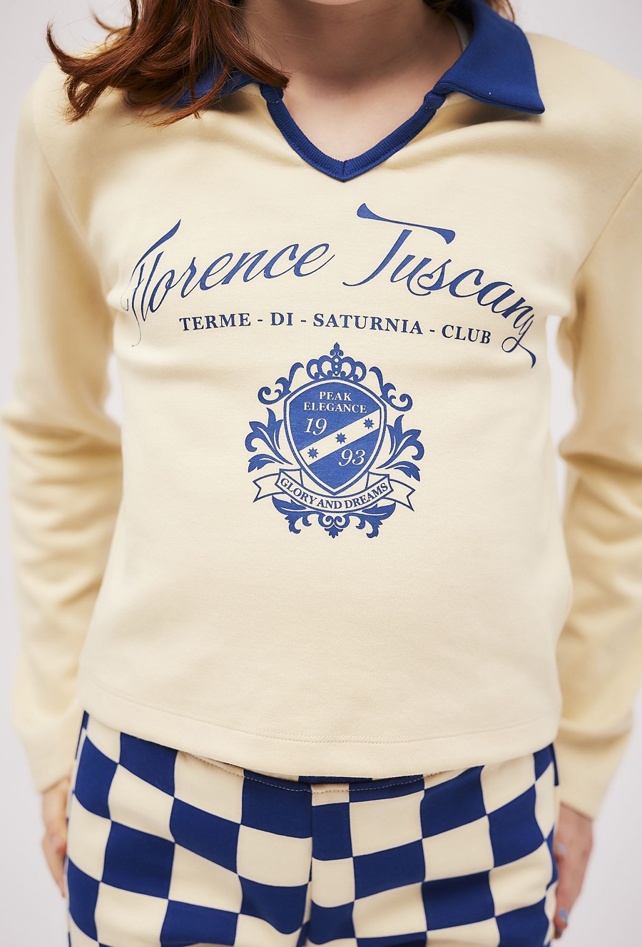 Bluza dziewczęca z kołnierzykiem