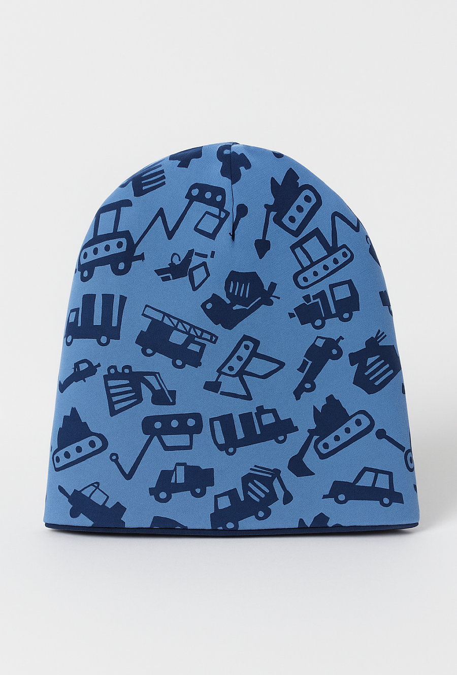 Cienka czapka chłopięca z motywem pojazdów