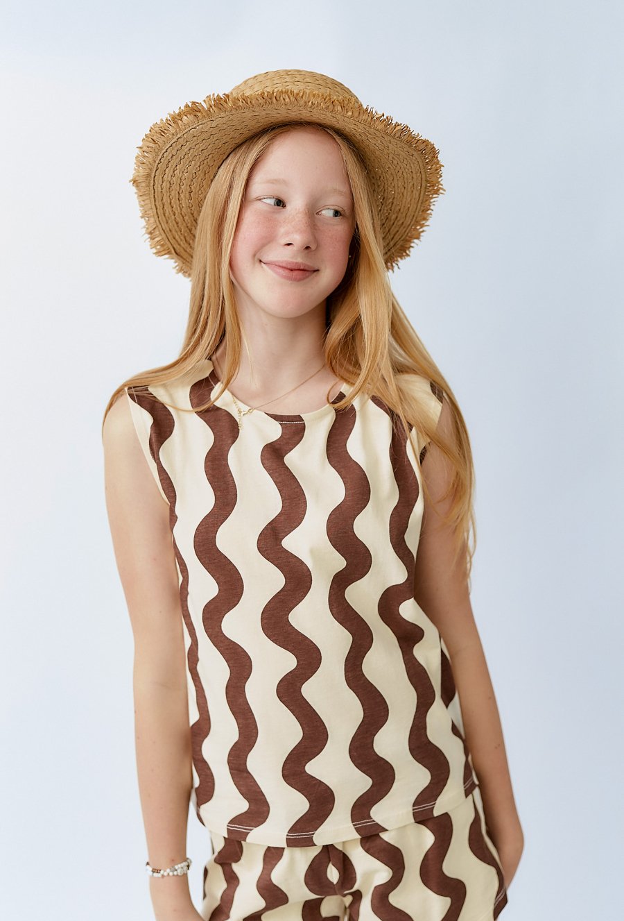 Dziewczęca koszulka bez rękawów