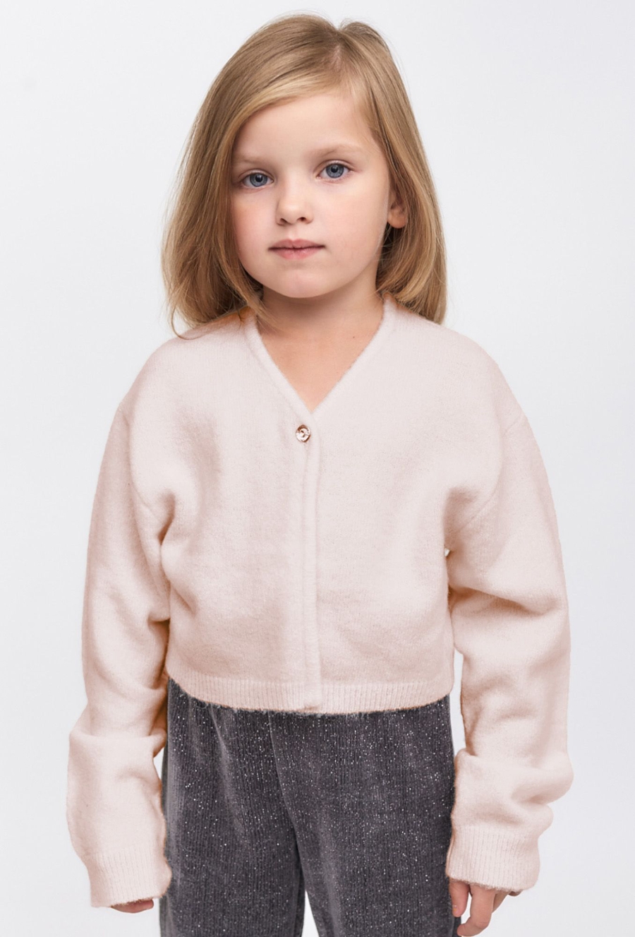 Elegancki kardigan z jednym guzikiem