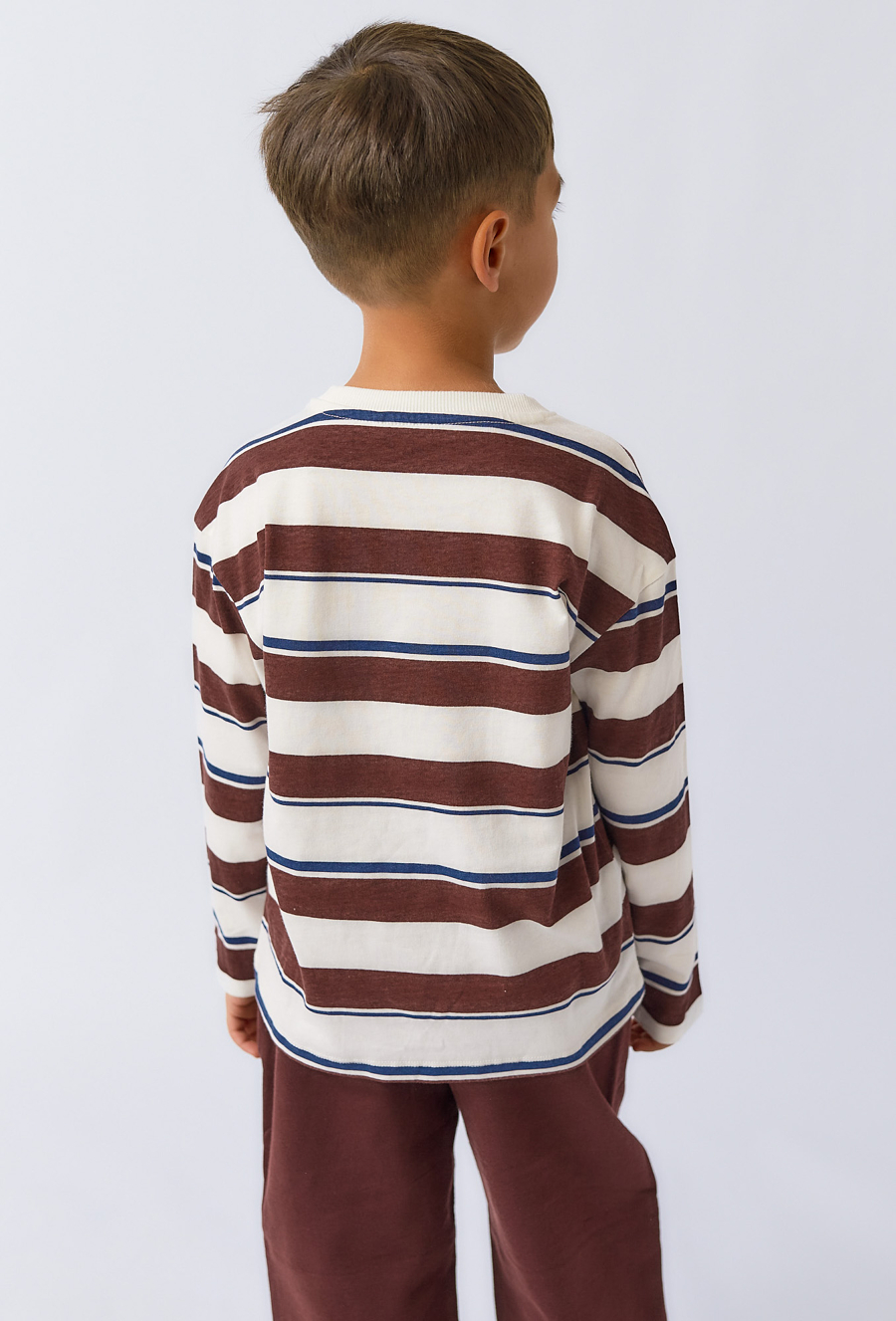 Bluzka chłopięca w paski z długim rękawem