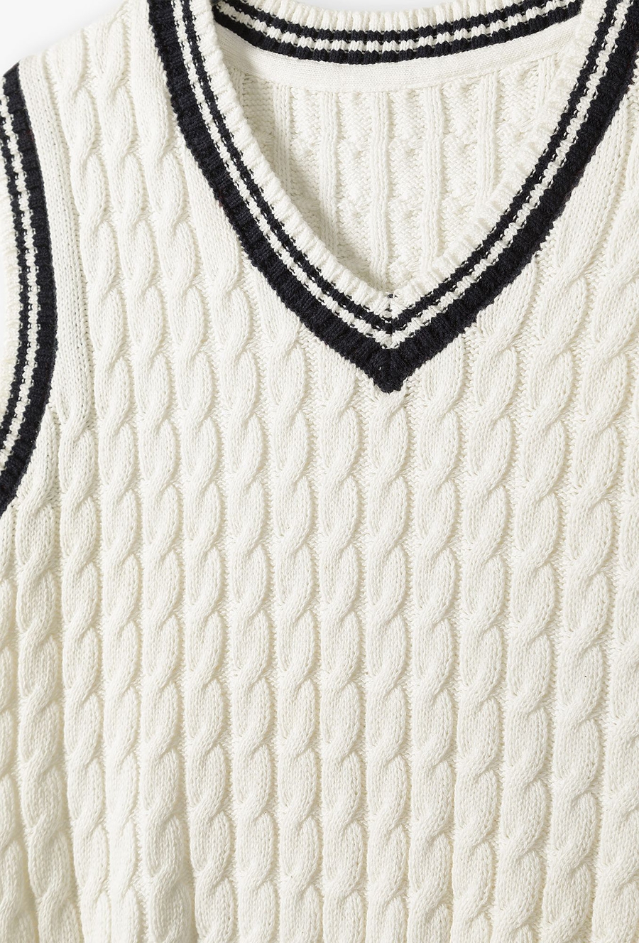 Kamizelka swetrowa dla dziewczynki - ecru - Lincoln&Sharks