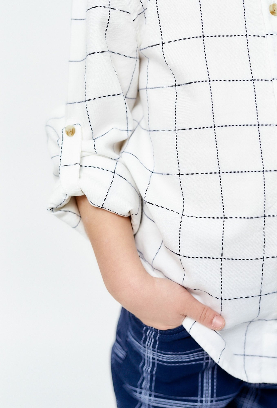 Koszula w atkę z długim rękawem