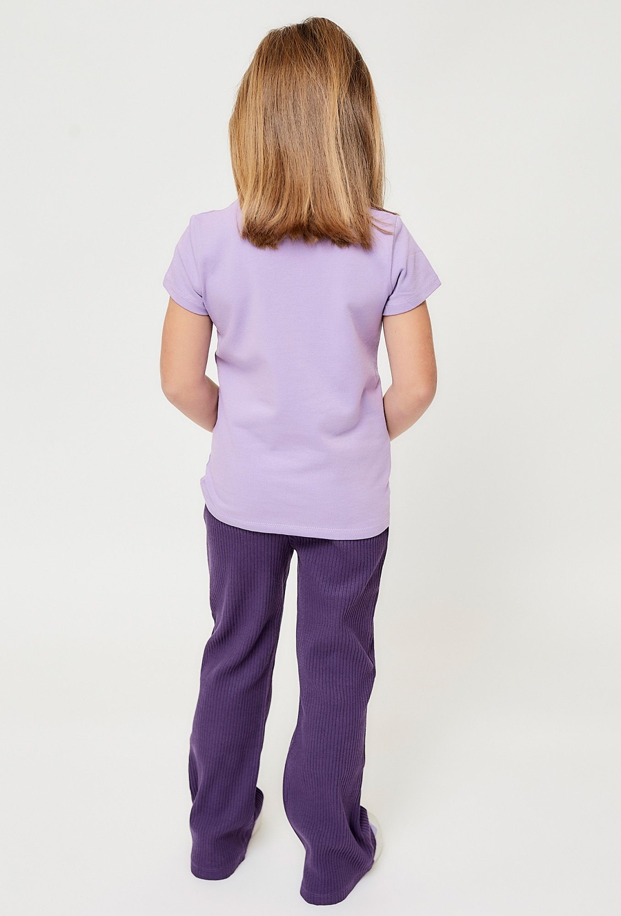 T-shirty dla dziewczynki - czerwony i fioletowy 2pak