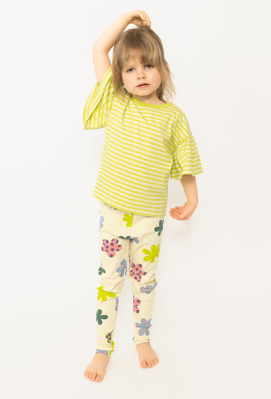 Legginsy w kolorowe kwiaty