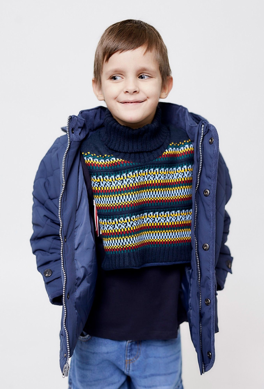 Komin zimowy dla dziecka z polarową podszewką