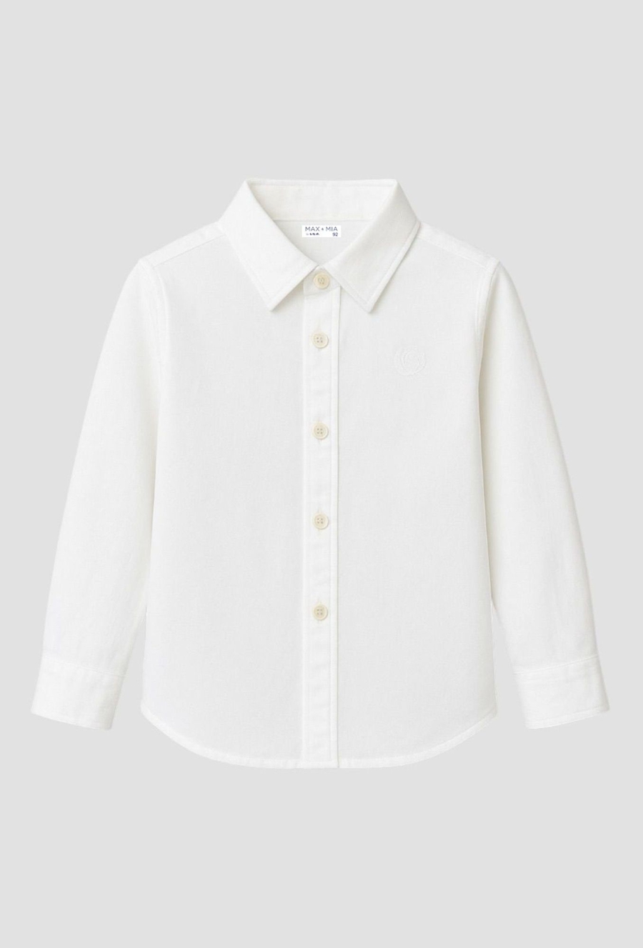 Biała koszula z haftem dla chłopca