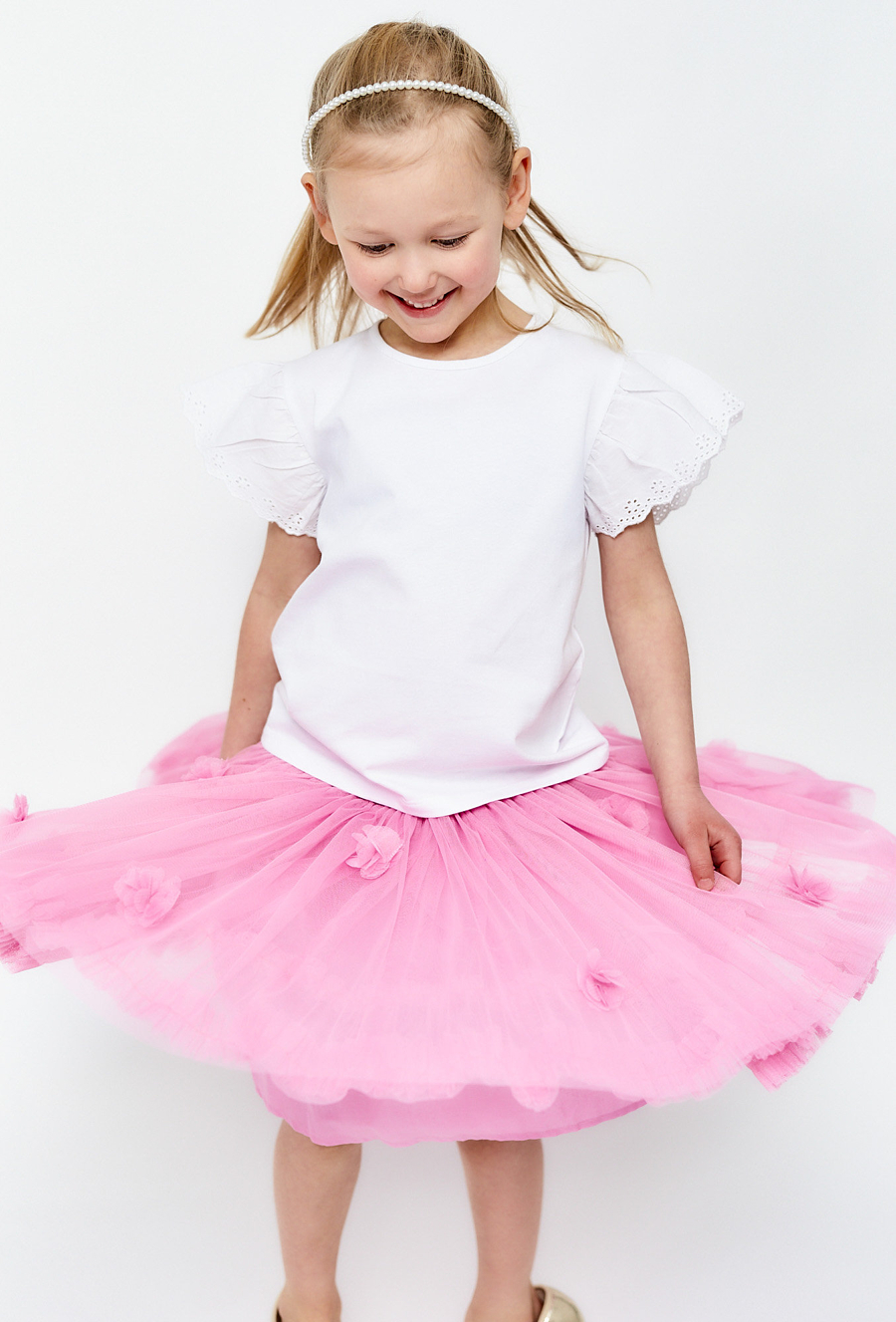 Różowa tiulowa spódniczka