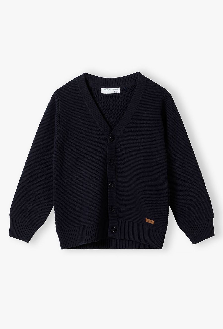 Granatowy sweter dla chłopca - rozpinany - Max&Mia
