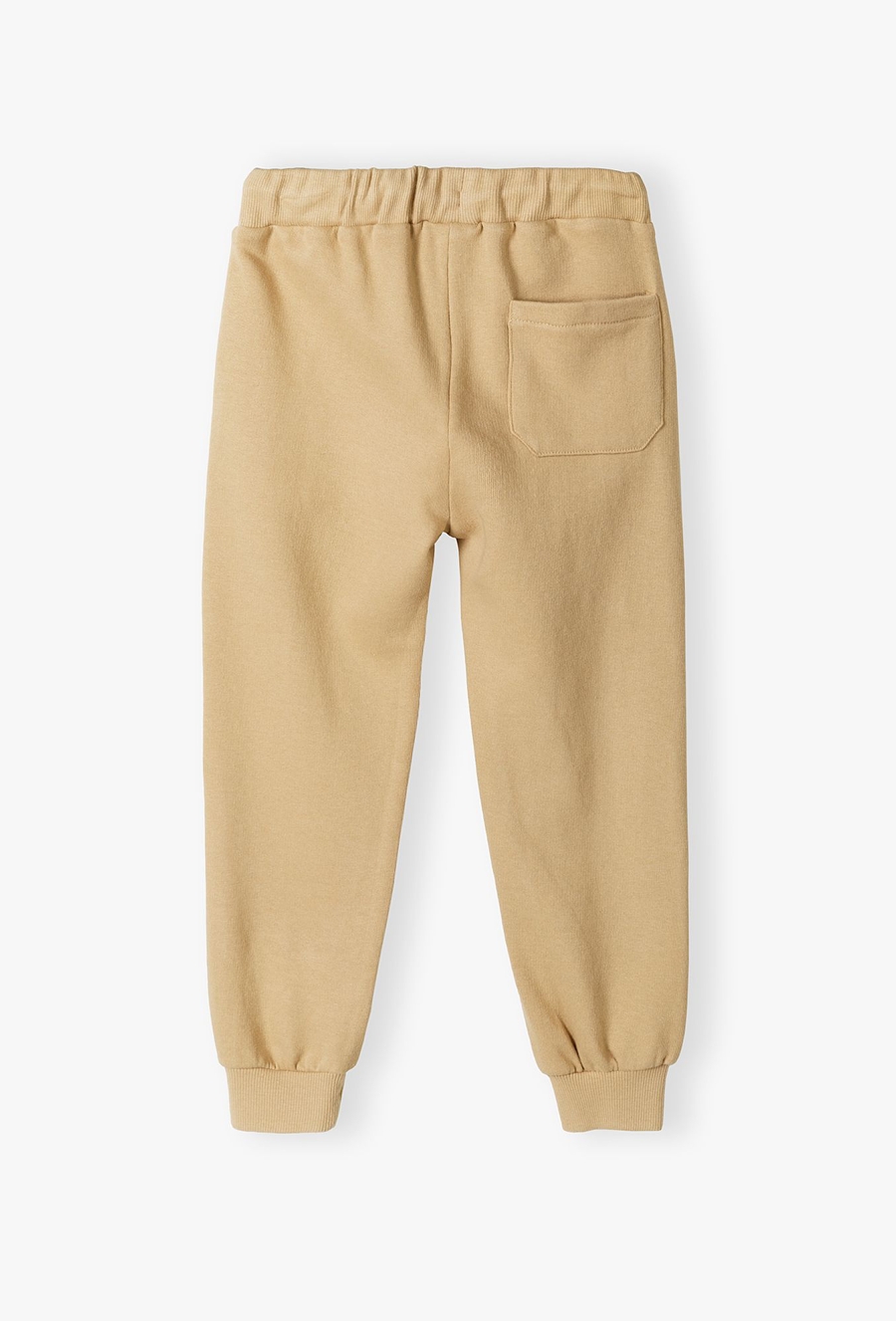 Spodnie dresowe dla dziewczynki - beżowe z kotkiem - 510.15.