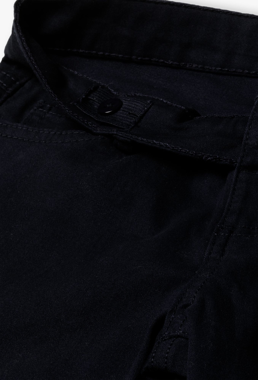 Czarne klasyczne spodnie dla chłopca - slim - Max&Mia