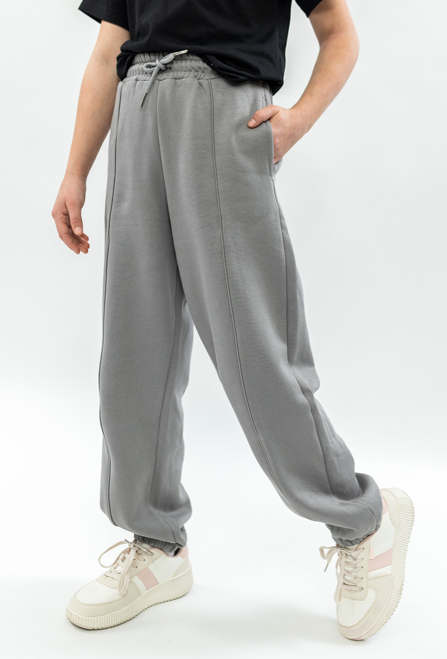 Szare spodnie dresowe dla dziewczynki