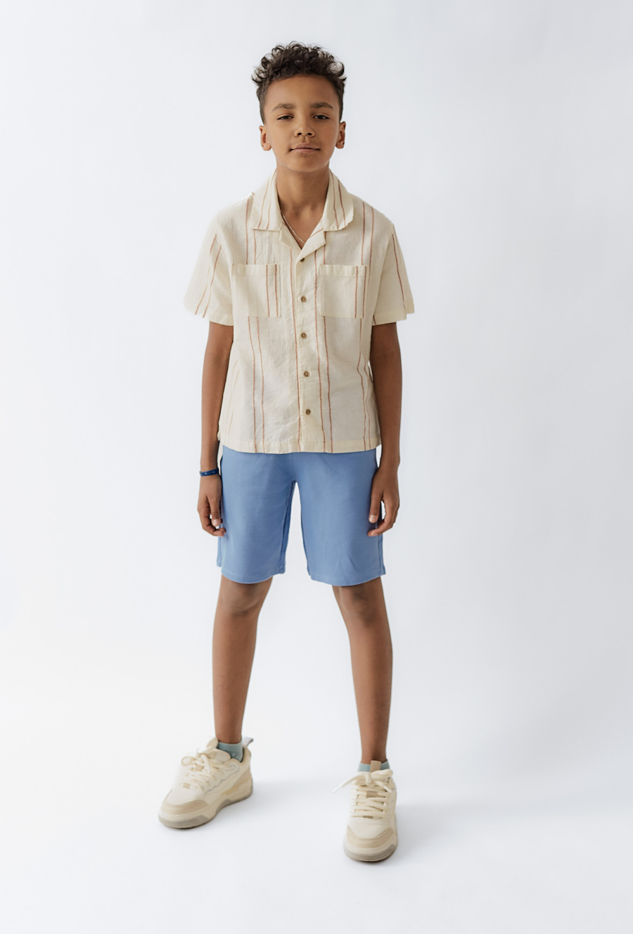 Koszula w paski - ótki rękaw