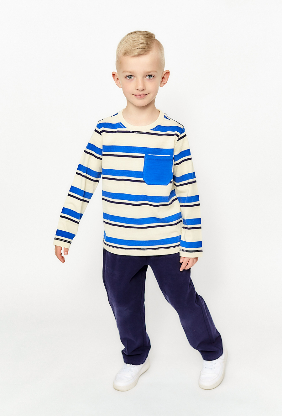 Granatowe spodnie dresowe - prosty ój