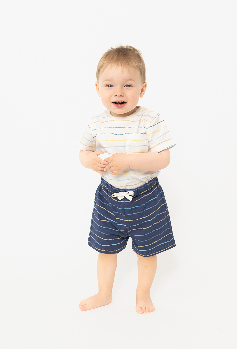 Niemowlęca koszulka w kolorowe paski