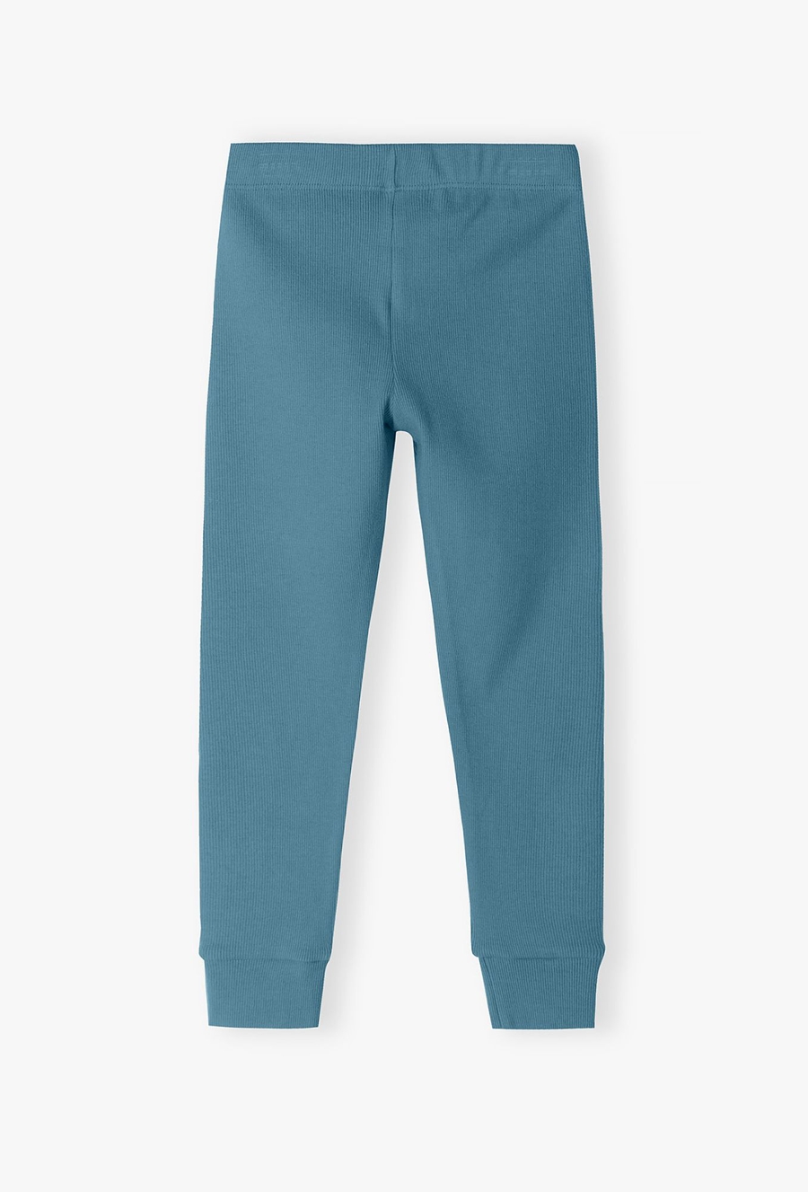 Niebieskie prążkowane legginsy dla dziewczynki