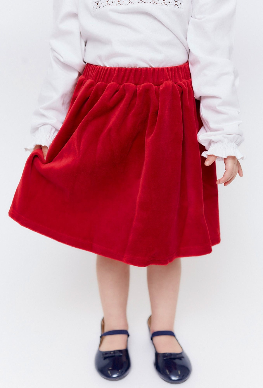 Czerwona. ótka spódniczka dla dziewczynki