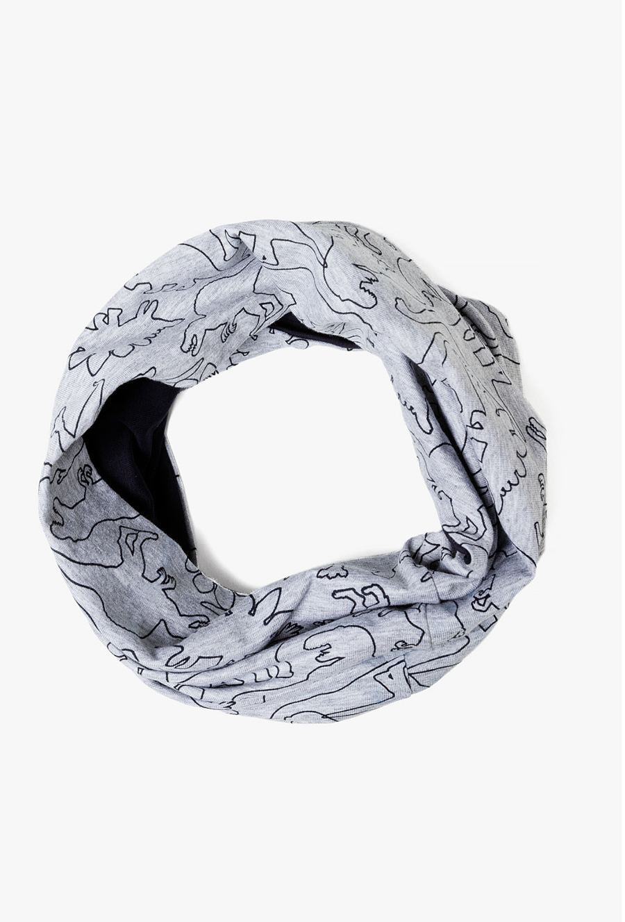 Komin chłopięcy dwustronny w dinozaury