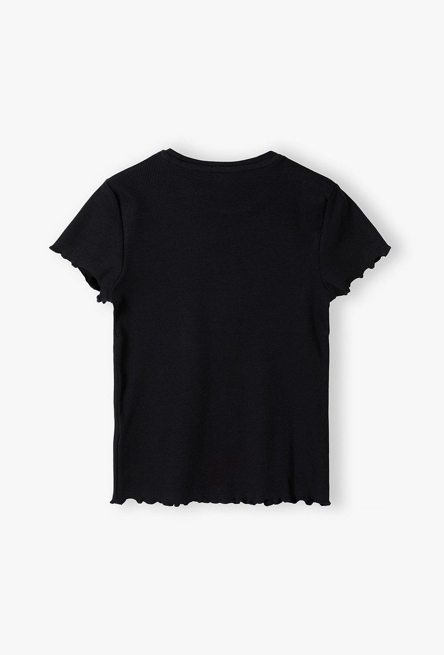 Czarny t-shirt dziewczęcy w drobne prążki - Lincoln&Sharks