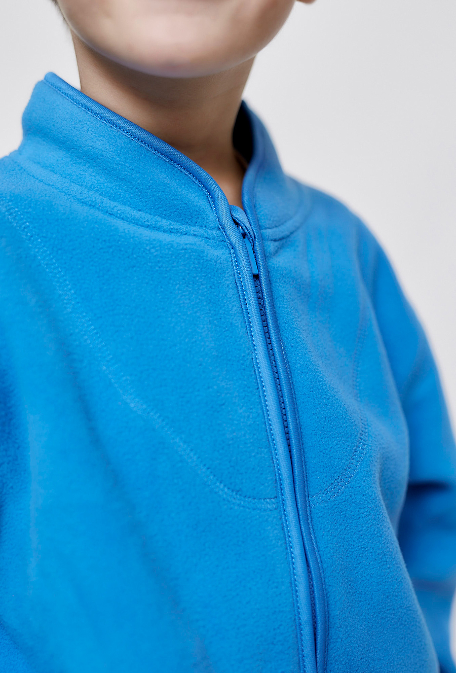 Niebieska bluza polarowa rozpinana na stójce - 510.15.