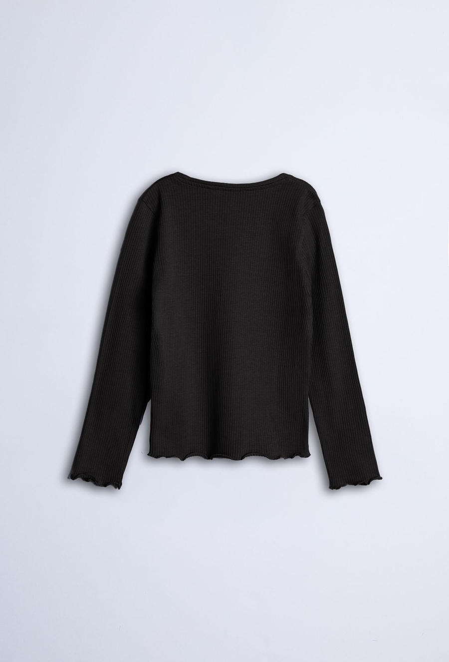 Czarna bluzka dziewczęca w drobne prążki Limited Edition