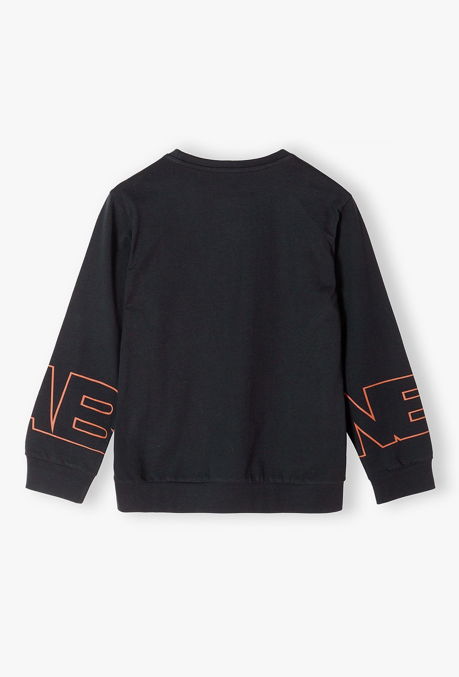 Bawełniana szara bluzka z kontrastowym napisem