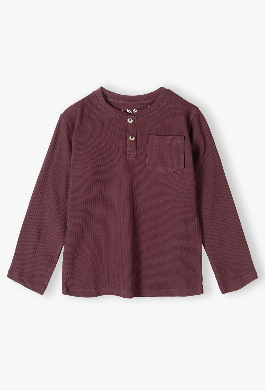 Chłopięca koszulka henley z długim rękawem