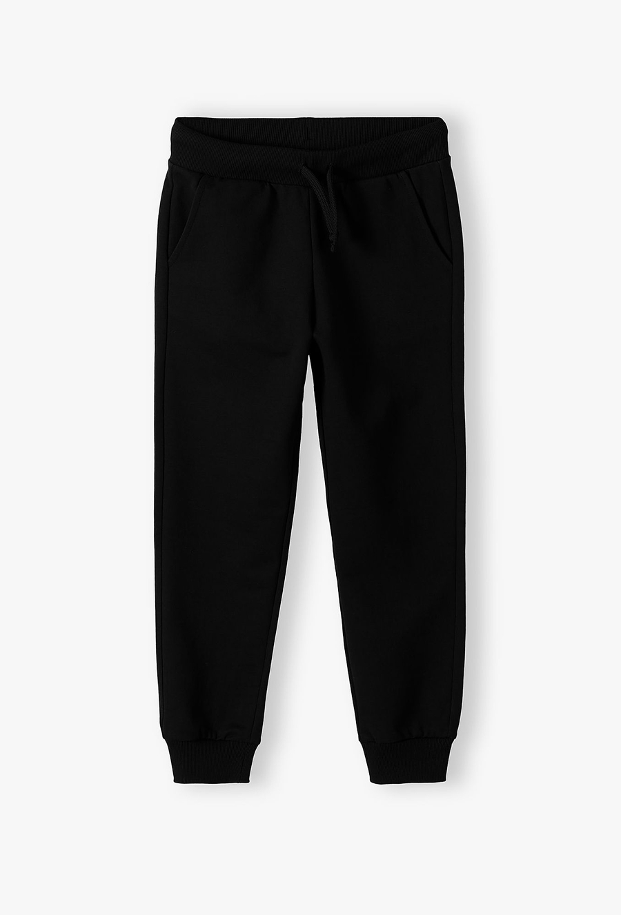 Czarne spodnie dresowe dla dziewczynki - basic - Lincoln&Sharks