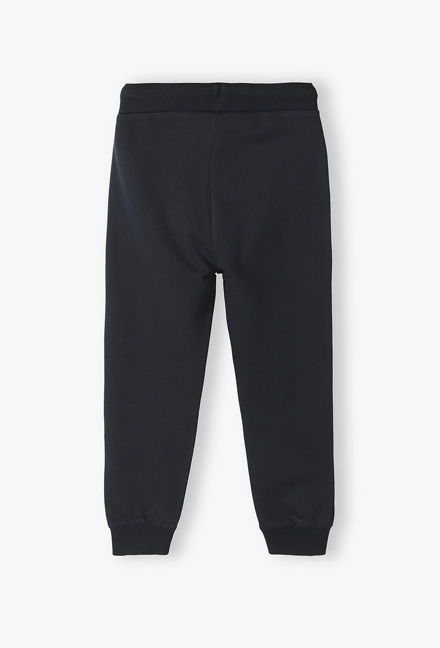 Czarne dzianinowe spodnie dresowe dla chłopca - New generation