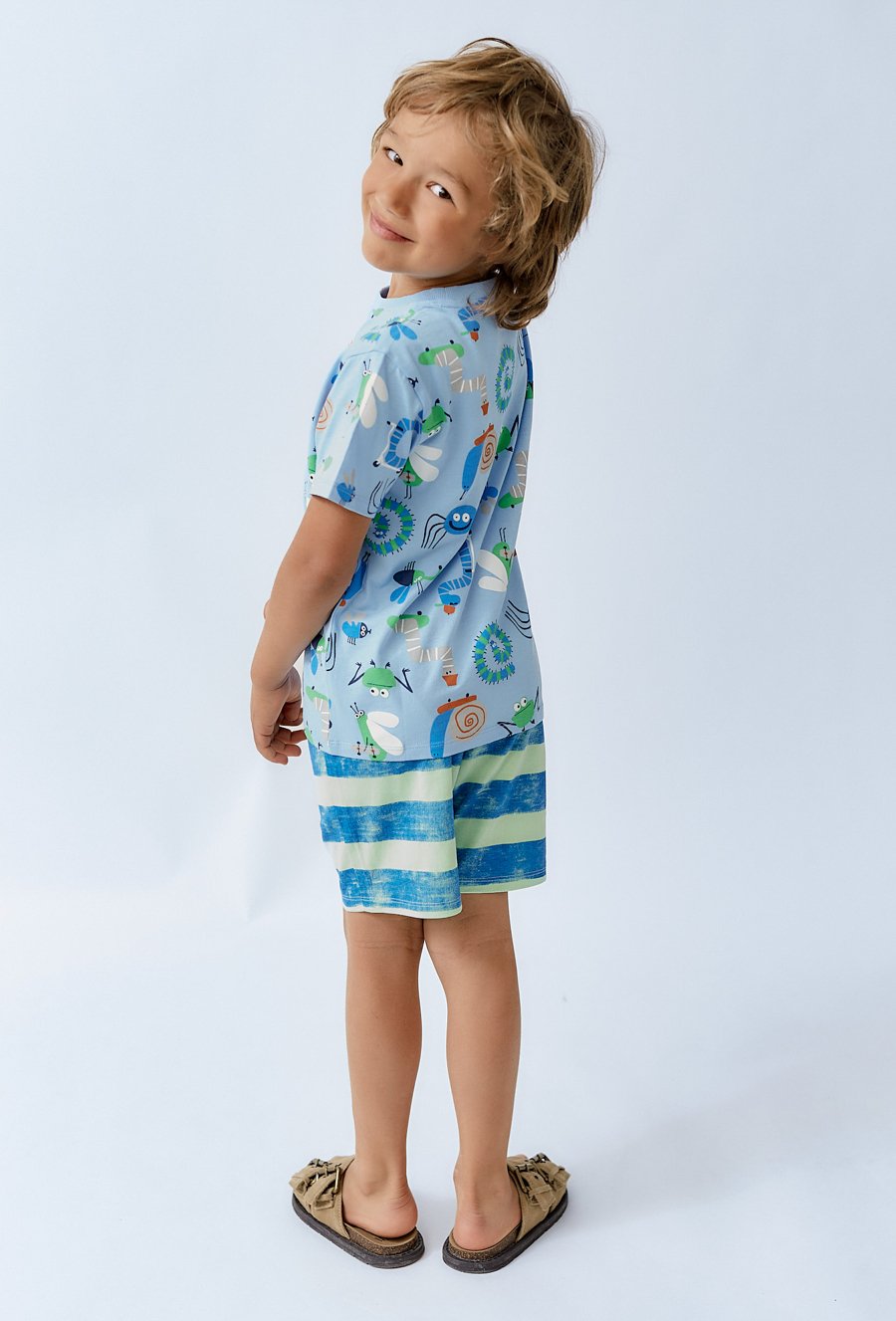 Szorty chłopięce w szerokie pasy