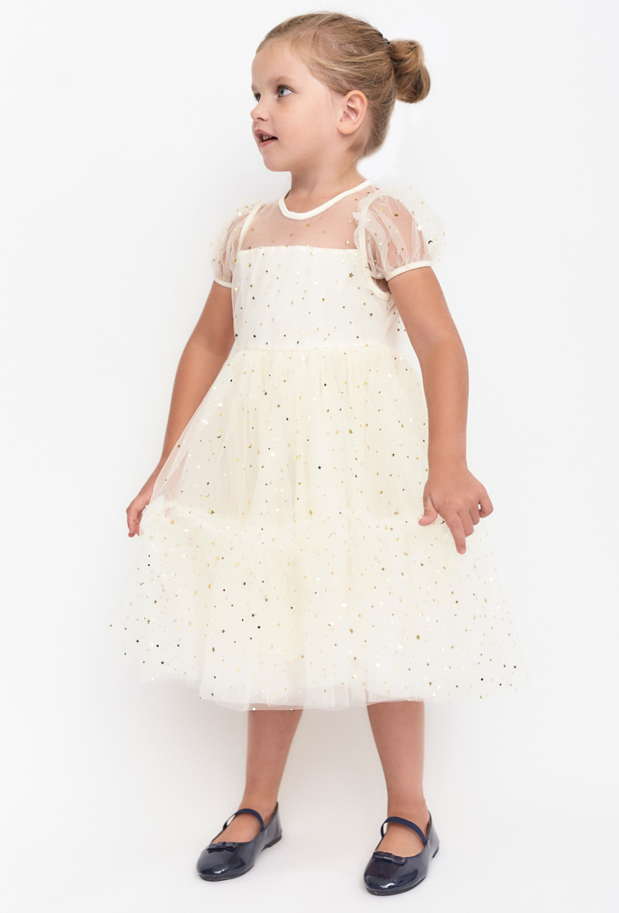 Sukienka z ótkim rękawem dla dziewczynki - 510.15.