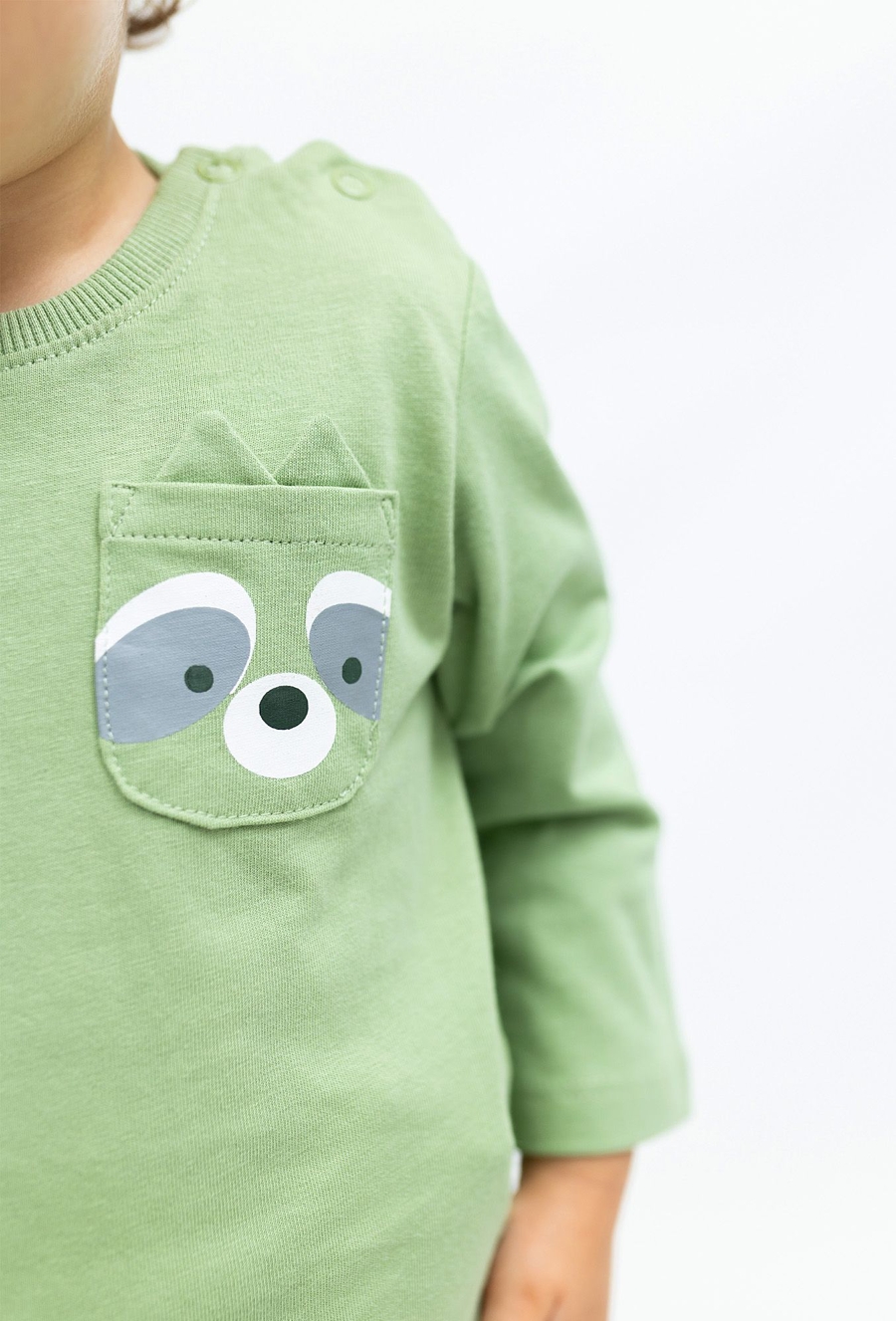 Koszulka z długim rękawem i kieszonką