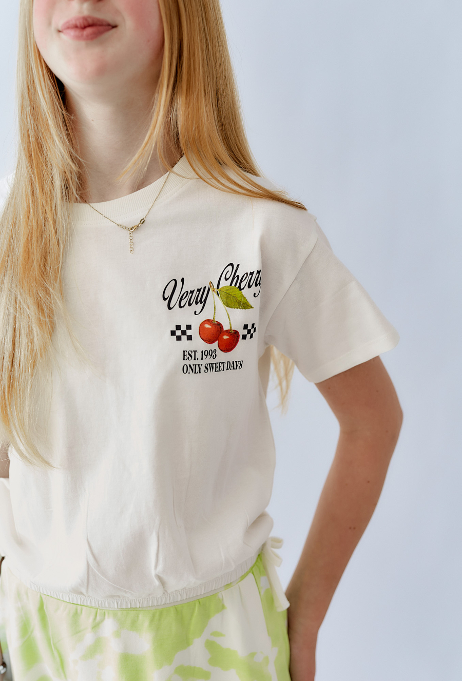 Koszulka z elastycznym ściągaczem w talii