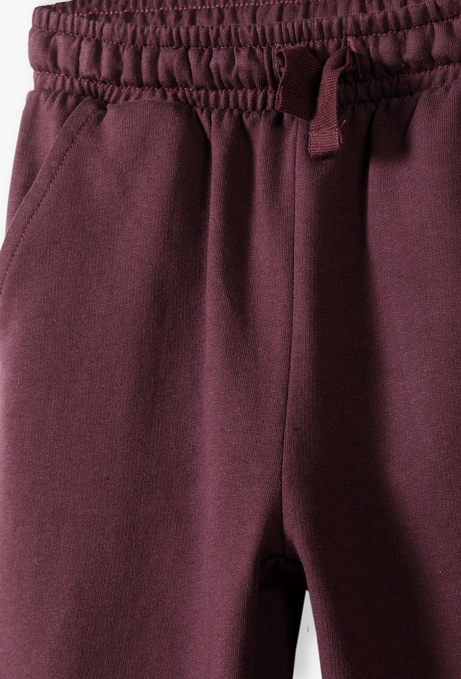 Dresowe spodnie dla dziewczynki - bordowe - regular - 510.15.