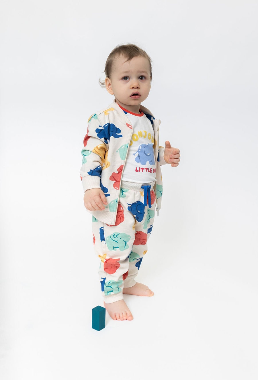 Bluza dresowa niemowlęca w słoniki - 510.15.