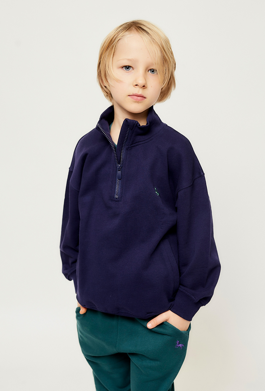 Bluza chłopięca ze stójką