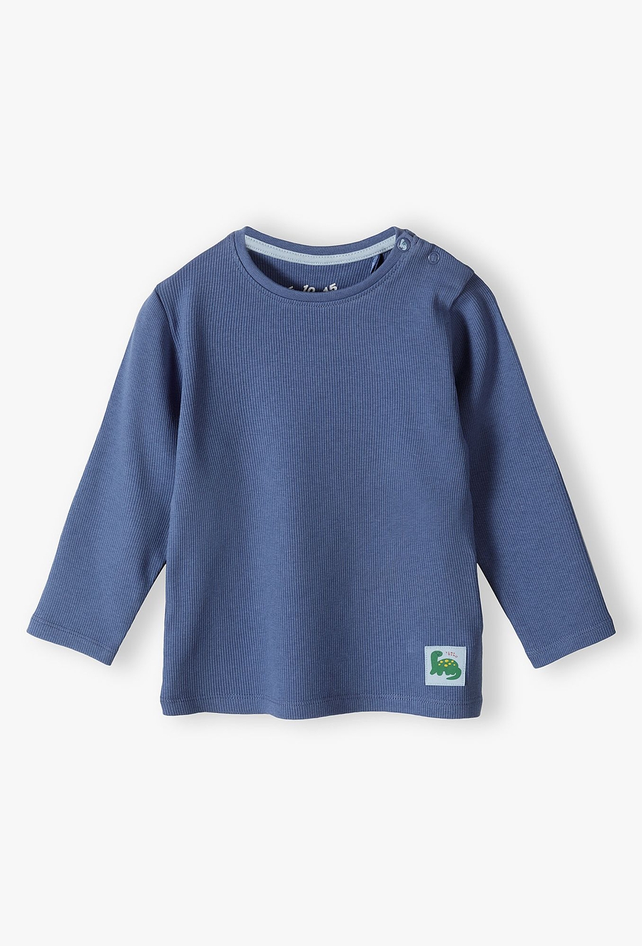 Niebieska prążkowana bluzka niemowlęca z długim rękawem