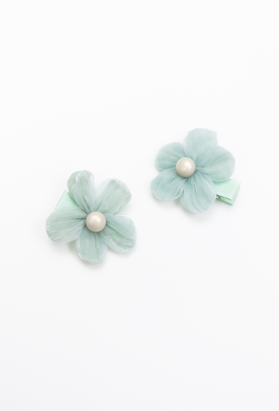 Spinki - kwiatki z perłą